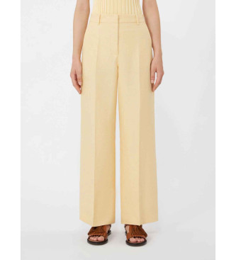 Weekend Max Mara para mujer. 2615131112600 Pantalón Wkdmalizia de lino amarillo (44), Casual