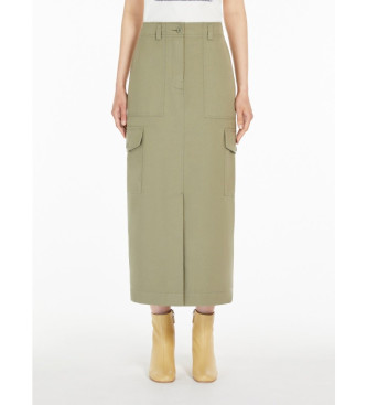 Weekend Max Maravoor vrouwen. 2515101071600 Lange rok Calais groen (40), Casual, Katoen