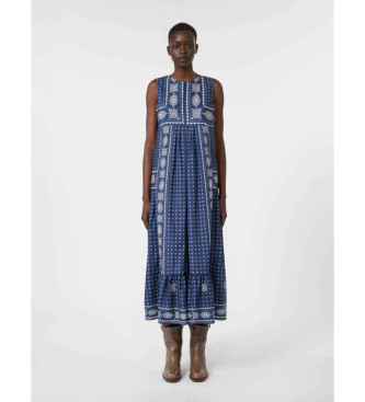 Weekend Max Mara para mujer. 2525226021600 Vestido Manila azul (M), Casual, Algodón, Sin mangas / Tirantes