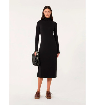 Weekend Max Mara para mujer. 2525326022600 Vestido Ocroma negro (L), Casual, Acrílico, Manga larga