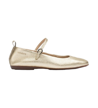 Wonders para mujer. A-86101 Bailarinas de piel Seúl dorado (36), Plano, Ninguno, Casual, Wonders outlet 2024.