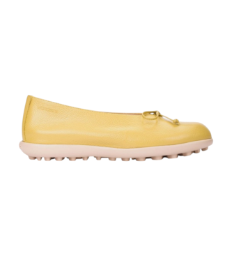 Wondersvoor vrouwen. A-5004_5078_371 Leren ballerina's Flyfit 04 geel (40), Leer, Plat, Geen, Casual
