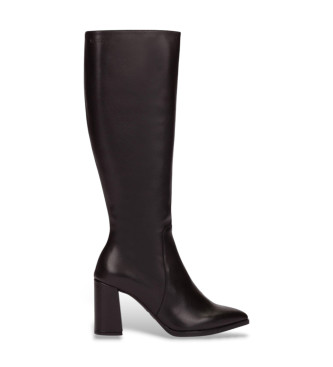 Wonders para mujer. M-5432 Botas de Piel Aurora 32 negro (38), 8 a 10cm, Cremallera, Casual