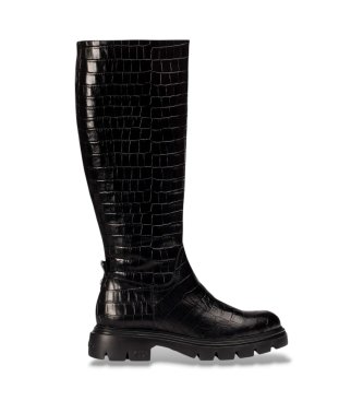 Wonders A- Botas Efecto Craquelado Negro