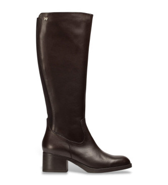 Wonders para mujer. G-6250 Botas Santa Fé marrón (40), Piel, Plano, Ninguno, Casual