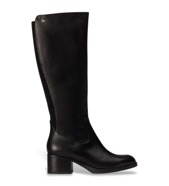 Wonders para mujer. G-6250 Botas Santa Fé negro (38), Piel, Plano, Ninguno, Casual
