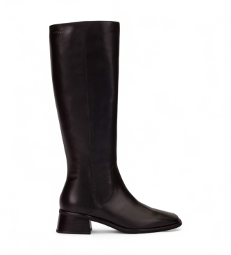 Wondersvoor vrouwen. D-1602_1960_5792 Leren laarzen Ayla 02 zwart (36), Leer, 1 tot 3 cm, Ritssluiting, Casual