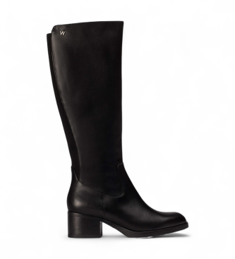 Wondersvoor vrouwen. G-6250_5121_5792 Leren laarzen Santafé 50 zwart (40), Leer, 3 tot 5 cm, Ritssluiting, Casual