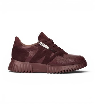 Wonders A-4424 Zapatillas de Piel Wild granate