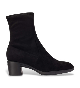 Wonders para mujer. H-6706 Botines de piel Reghost 06 negro (38), 3 a 5cm, Cremallera, Casual