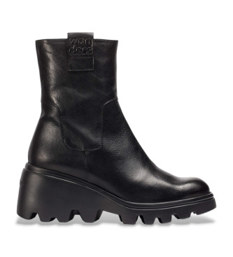 Wonders para mujer. G-7022 Botines de piel Toronto 22 negro (41), 3 a 5cm, Cremallera, Casual