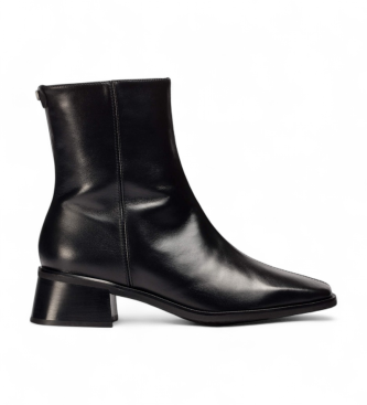 Wondersvoor vrouwen. D-1601_1960_5792 Leren enkellaarsjes Ayla 01 zwart (37), Leer, 3 tot 5 cm, Ritssluiting, Casual