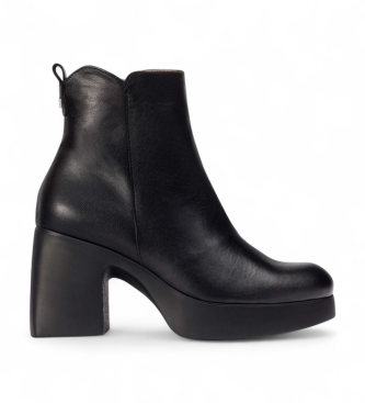 Wondersvoor vrouwen. H-4981_5121_5792 Lady 81 leren enkellaarsjes zwart (42), Leer, 3 tot 5 cm, Ritssluiting, Casual