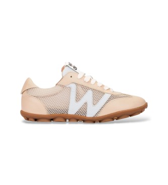 Wonders para mujer. AP-2101 Zapatillas de Piel Nysa01 beige (39), Plano, 3 a 5cm, Cordones, Ninguno, Casual