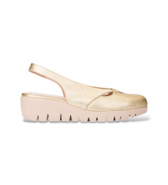 Wonders para mujer. C-33351 Sandalias de Piel Comfort dorado (36), 3 a 5cm, Ninguno, Casual