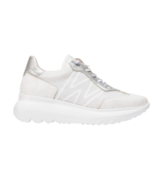 Wonders For Woman. A-4001_941_6361 Azure Leather Sneakers White (40), 3 To 5 Cm, Laces, Casual