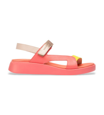 Wonders para mujer. C-6543 Sandalias de Piel Hali coral (36), 1 a 3cm, Velcro, Casual