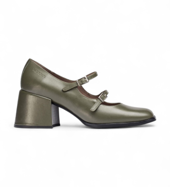Wondersvoor vrouwen. H-6404_1960_306 Leren schoenen Victoria 04 groen (41), Leer, 3 tot 5 cm, Gesp, Casual, Feest, Klassiek