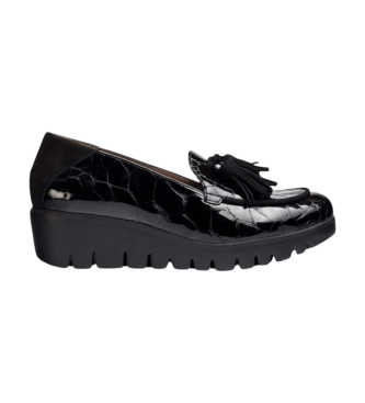 Wonders para mujer. C-33320_5535_5792 Mocasines de Piel Simone negro (36), 3 a 5cm, Ninguno, Casual, Wonders outlet 2024.