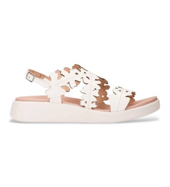 Wonders C- Sandalias de Piel Loaf blanco roto