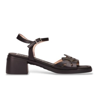 Wonders D- Sandalias De Piel Toka Negro