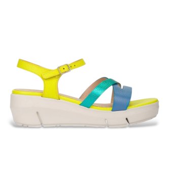Wonders para mujer. D-8283_5437_12100 Sandalias de Piel Flynn 83 azul (38), 3 a 5cm, Hebilla, Casual