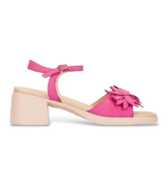 Wonders D- Sandalias de Piel Moai 02 Rosa
