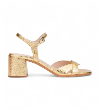 Wonders para mujer. F-8501_5677_6509 Sandalias de Piel Estela 01 dorado (39), 3 a 5cm, Hebilla, Casual, Fiesta