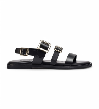 Wonders AB- Sandalias de piel Zorion Negro