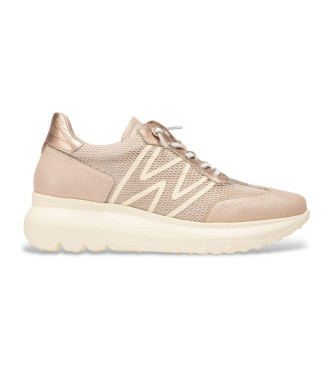 Wonders para mujer. A-4001 Zapatillas Azure nude (38), Piel, 3 a 5cm, Cordones, Casual