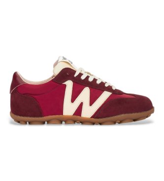 Wonders para mujer. AP-2101 Zapatillas de piel Nysa rojo (39), Plano, Cordones, Casual