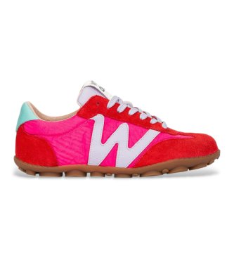 Wonders para mujer. AP-2101 Zapatillas de piel Nysa rosa (41), Plano, Cordones, Casual
