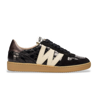Wonders para mujer. AP-2002 Zapatillas Nubia 02 negro (39), Plano, Cordones, Casual