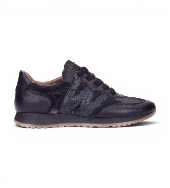 Wonders A-4810 Zapatillas de Piel Tot negro