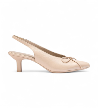 Wonders para mujer. G-7103_2024_6610 Zapatos de Piel Ingrid beige (39), 3 a 5cm, Ninguno, Casual, Clásico, Charol