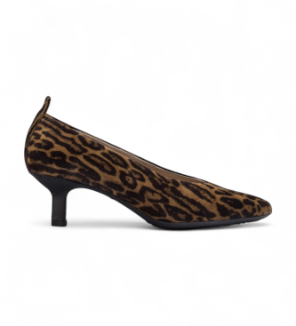 Wondersvoor vrouwen. G-7102_5507_9115 FlexFit 02 bruin leren schoenen (40), Leer, 3 tot 5 cm, Geen, Casual, Feest, Dierenprint, Klassiek