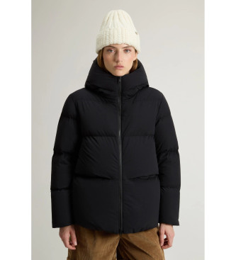 Woolrich para mulher. CFWWOU2036FRUT3107 Revestimento Cloud Duster com acabamento preto mate (L), Casual, Poliamida