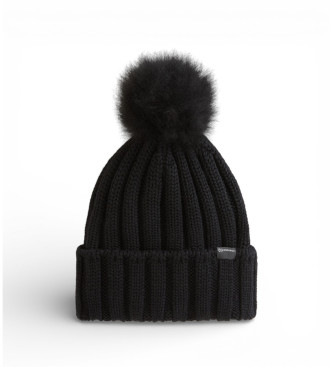 Woolrich para mujer. CFWWAC0163FRUF0428 Gorro con pompón desmontable negro (M), Casual, Lana