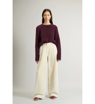 Woolrich para mujer. CFWWTR2013FRUT5026 Pantalón de pana con pernera ancha beige (26), Casual, Algodón