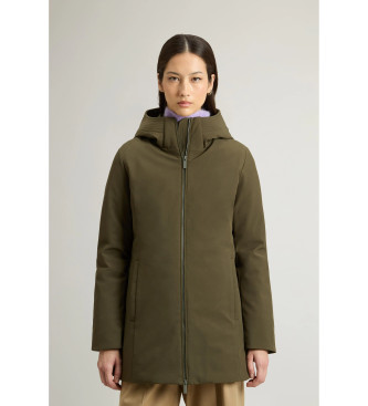 Woolrich para mujer. CFWWOU2045FRUT3496 Parka Firth de Tech Softshell verde (L), Casual, Poliéster