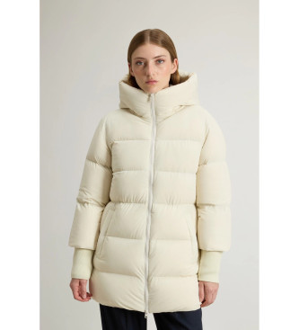 Woolrich para mulher. CFWWOU2090FRUT3107 Casaco Cloud Duffle com acabamento bege mate (L), Casual, Poliamida