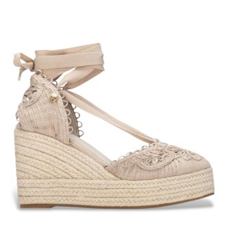 Xti para mujer. 14542202-BEIGE Alpargatas 145422 beige (39), Tela, 8 a 10cm, Cordones, Casual