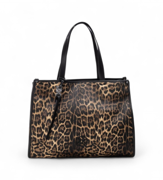 Xti para mujer. 18448501-LEOPARDO Bolso 184485 marrón (OSFA), Casual, Animal print, Sintético