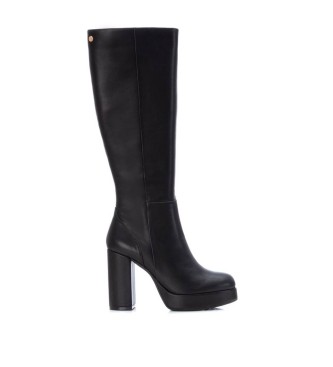 Xti para mujer. 14217901-NEGRO Botas altas negro -Altura tacón 10cm- (40), 8 a 10cm, Cremallera, Casual