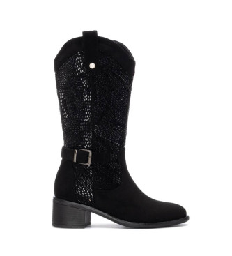 Xti para mujer. 14432103-NEGRO Botas 144321 negro (37), 3 a 5cm, Cremallera, Casual