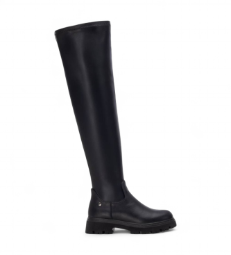 Xti para mujer. 14439201-NEGRO Botas 144392 negro (40), Plano, 1 a 3cm, Cremallera, Casual