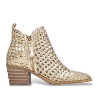 Xti para mujer. 14526704-ORO Botines 145267 dorado (36), 3 a 5cm, Cremallera, Casual