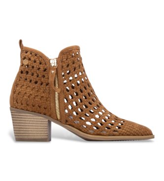 Xti para mujer. 14526701-CAMEL Botines 145267 marrón (40), 3 a 5cm, Cremallera, Casual, Deportivo