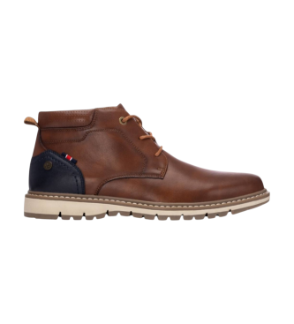 Xti para hombre. 14451203-CAMEL Botines 144512 marrón (41), Plano, Cordones, Casual