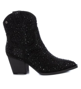 Xti para mujer. 14172301-NEGRO Botines 141723 negro -altura tacón: 7cm- (37), 5 a 8cm, Cremallera, Casual, Imitación cuero